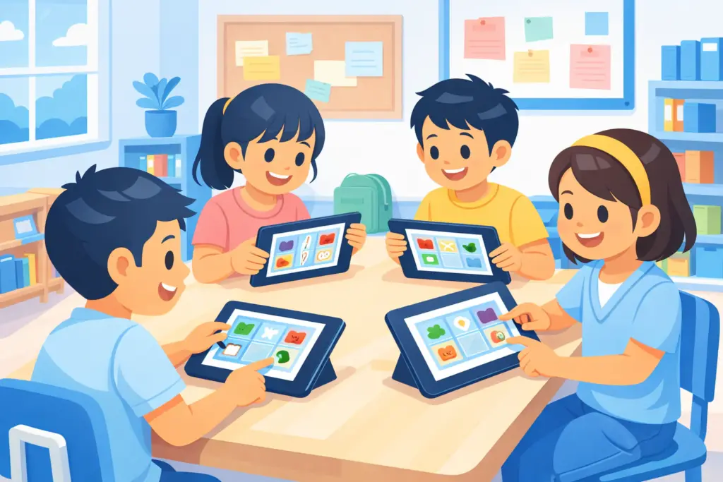 Wordwall互動教學活動投放至課堂螢幕,學生積極參與搶答