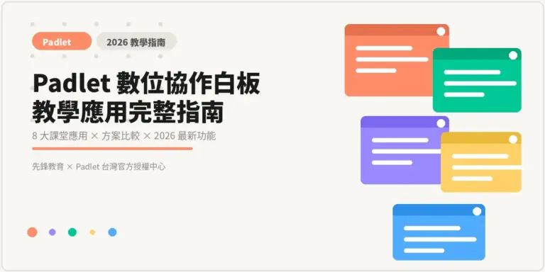 Padlet 數位協作白板教學應用完整指南 2026|先鋒教育 Padlet 台灣官方授權中心