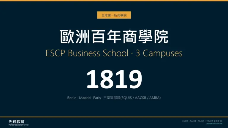 ESCP Business School:歐洲百年商學院 3 校區 MSc 全攻略(Berlin / Madrid / Paris)